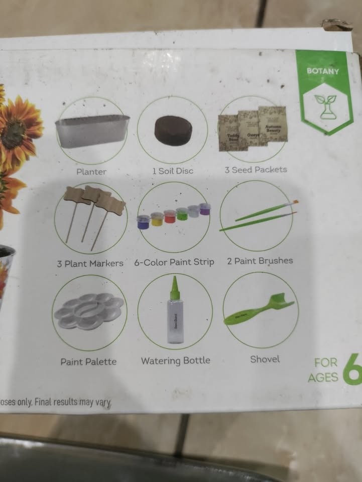 Sunflower Growing Kit, OXeye, autumn beauty and teddy bear - photo 2