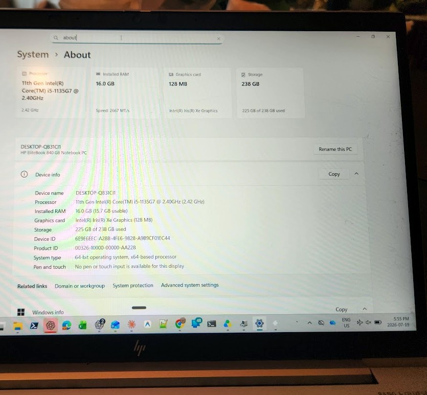 HP EliteBook 840 G8 Laptop - i5 11th Gen / 16GB RAM / 256GB SSD - photo 5