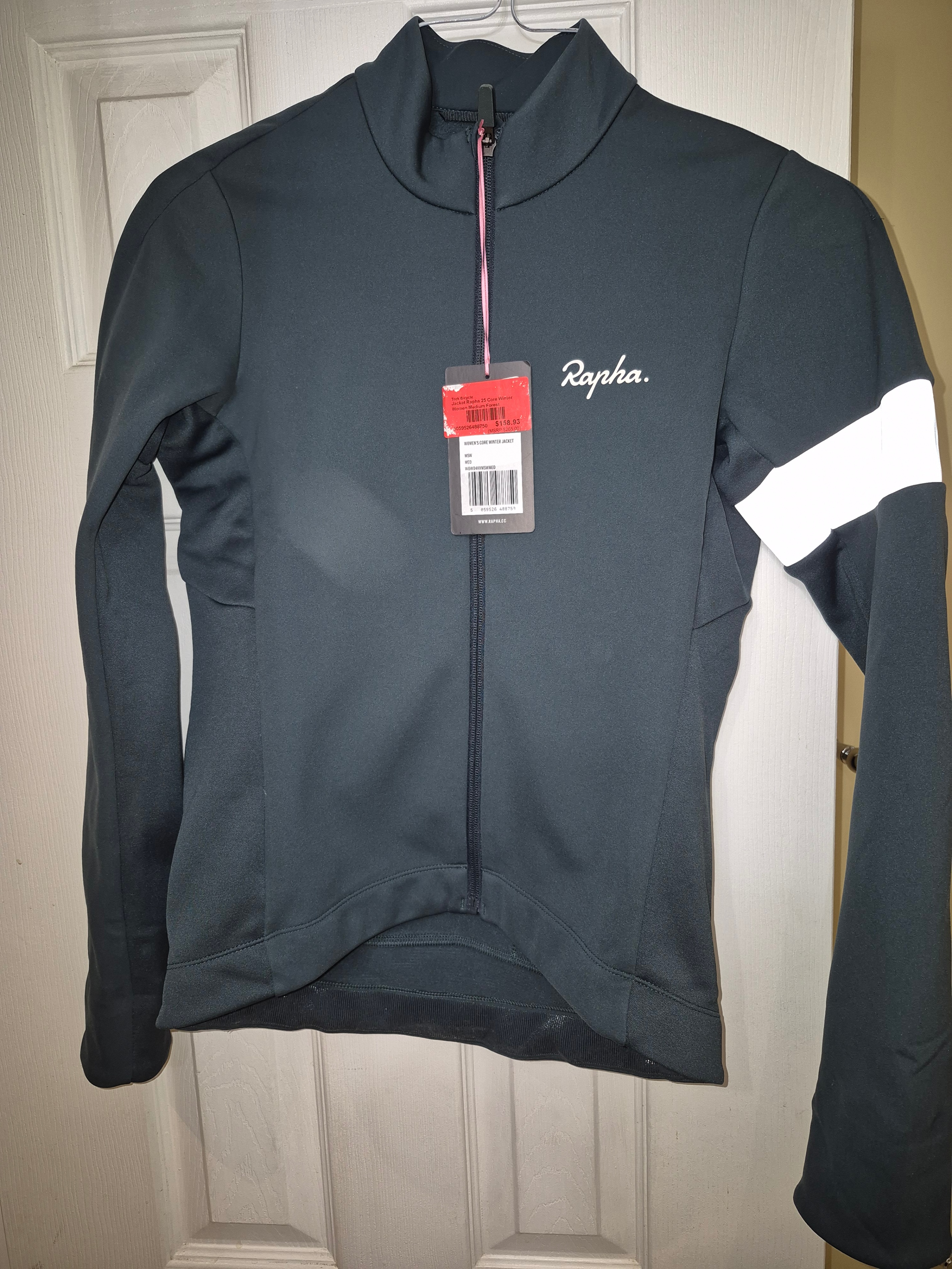 Rapha Jacket Core Winter Women Medium Forest Green/White New