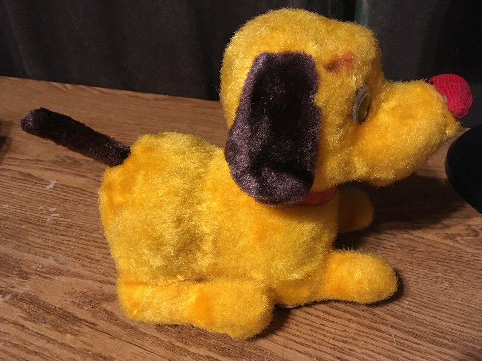 1960S VINTAGE IWAYA RVT BARKING WALKING YELLOW PUPPY DOG JAPAN - photo 3