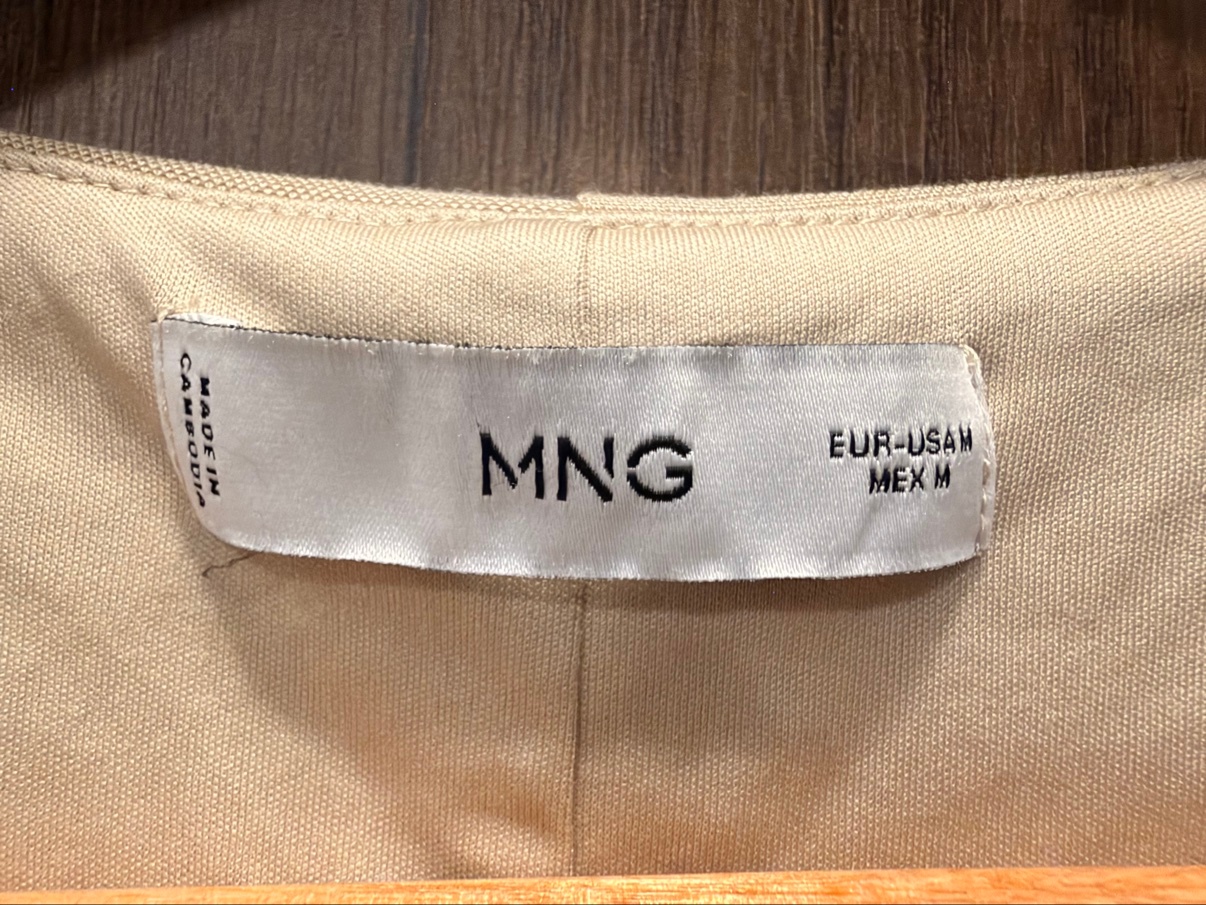 MNG (Mango) Beige Button-Front Tailored Vest, Size M - photo 3
