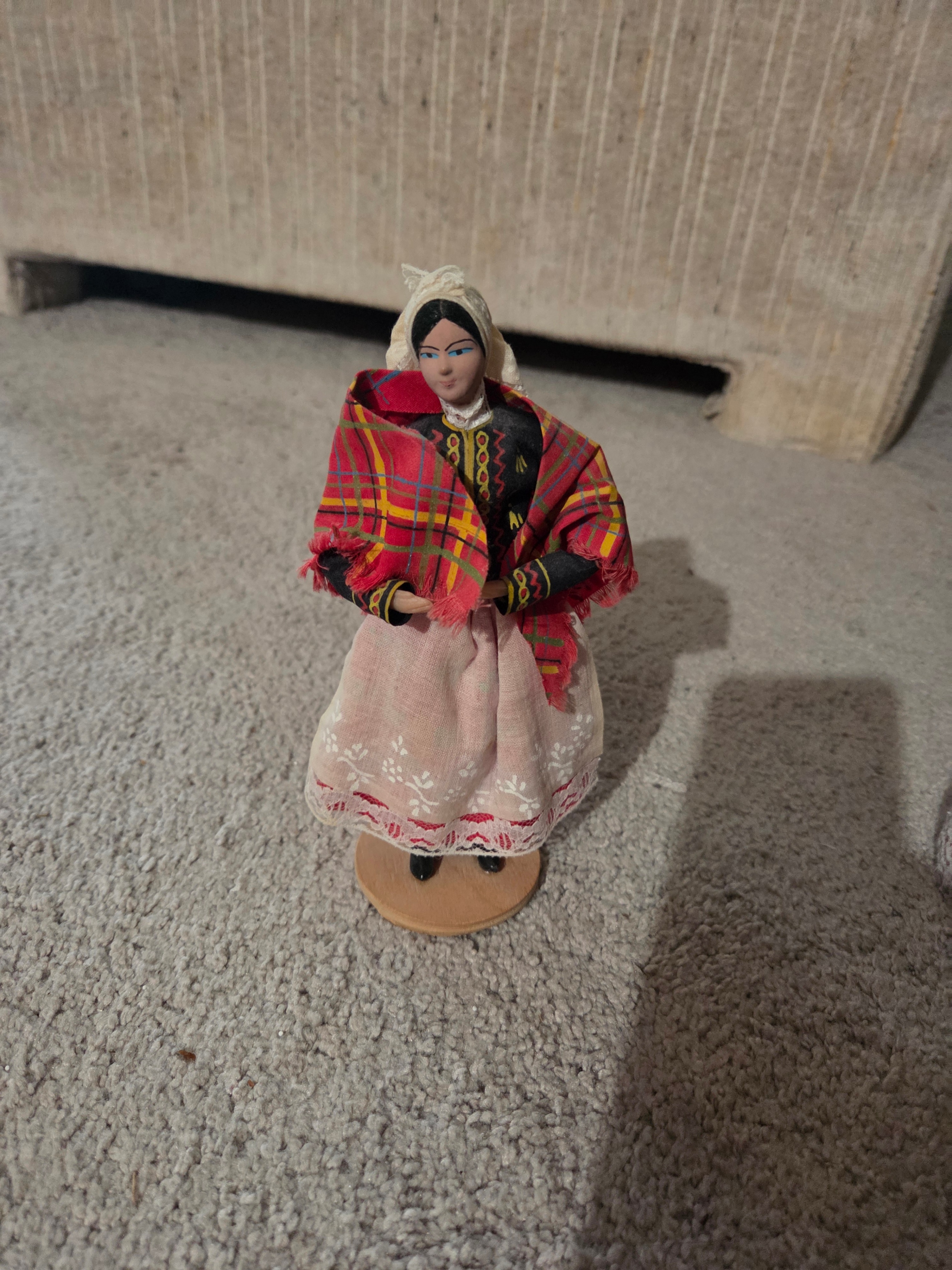 Vintage Cepelia Kraków Traditional Handmade Folk Doll, 7" H
