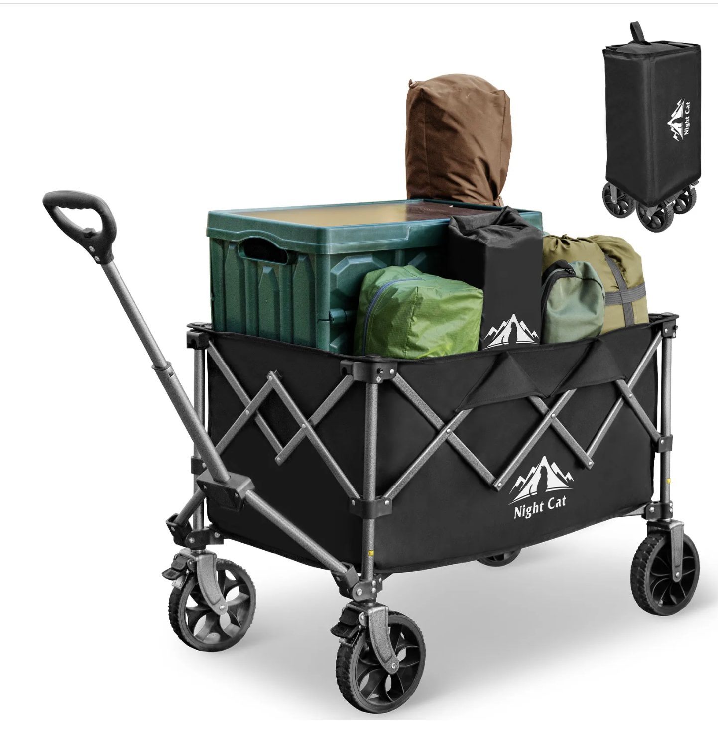Night Cat Collapsible Camping Wagon