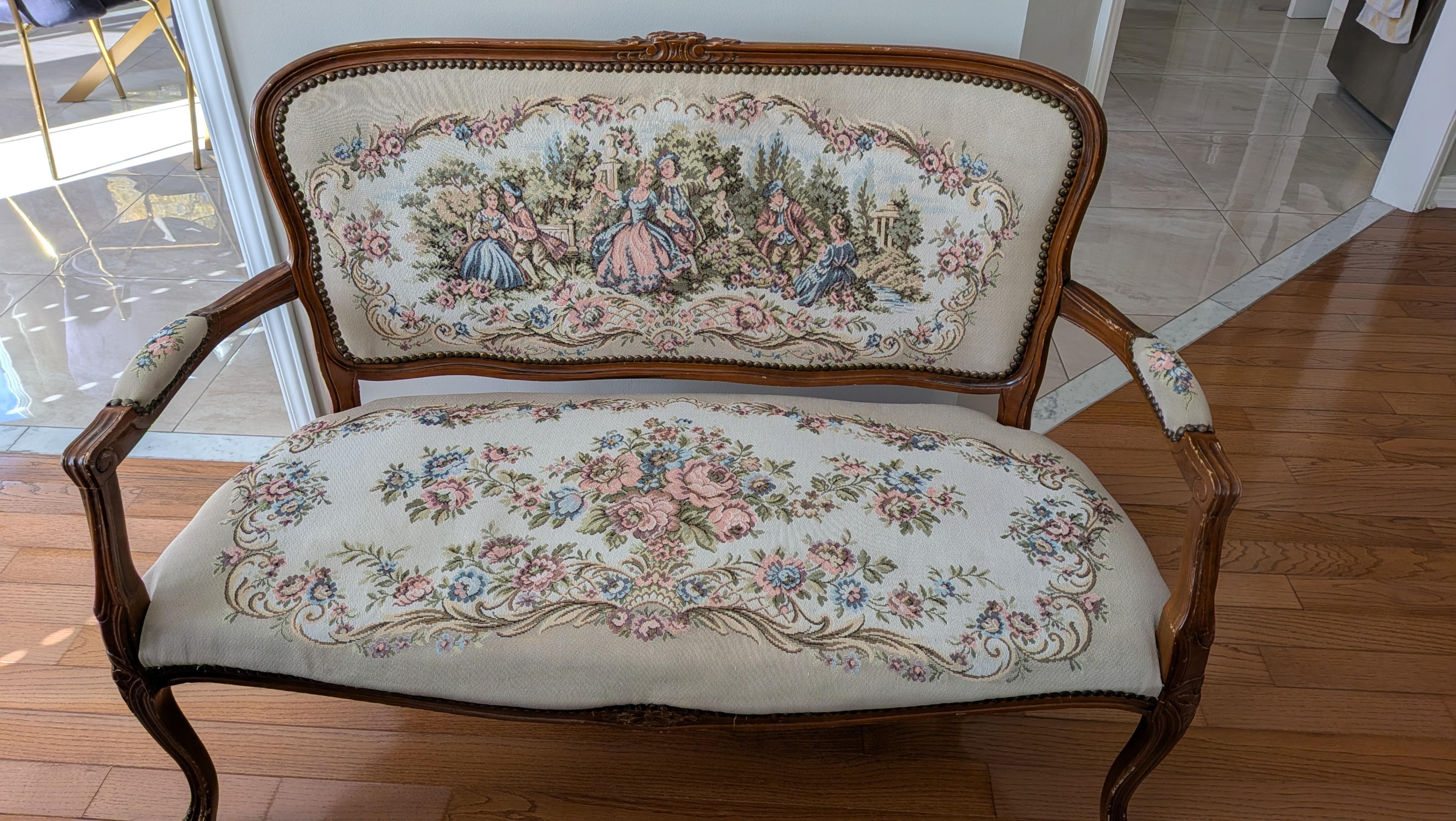 French Style Tapestry Settee / Loveseat – $350 OBO