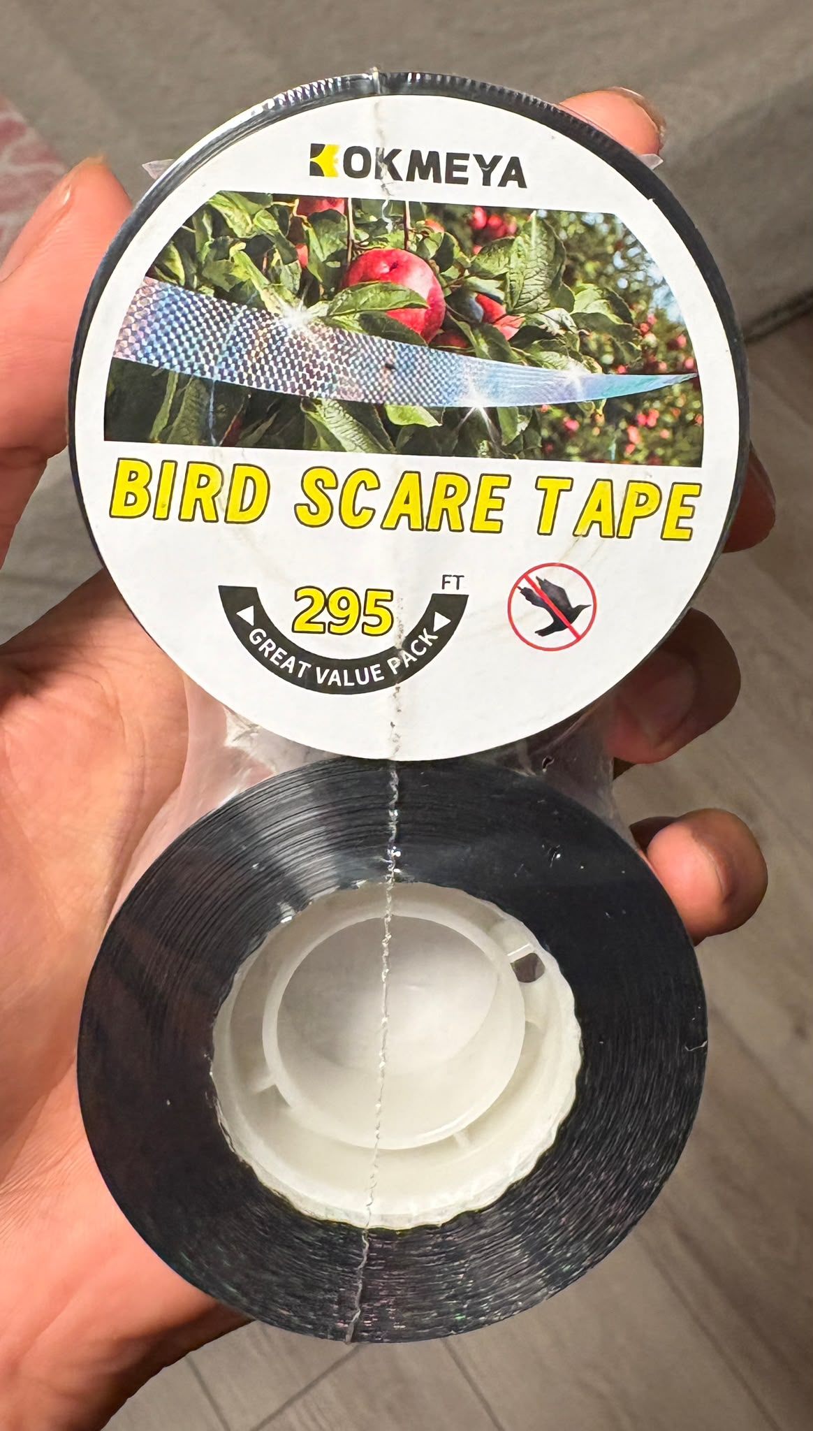 KOKMEYA Bird Scare Tape – 295 ft, Pack of 2