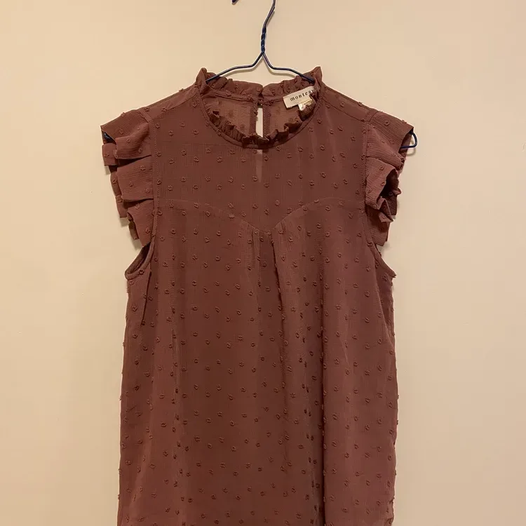 Monteau Dusty Pink Chiffon Blouse – New - photo 4