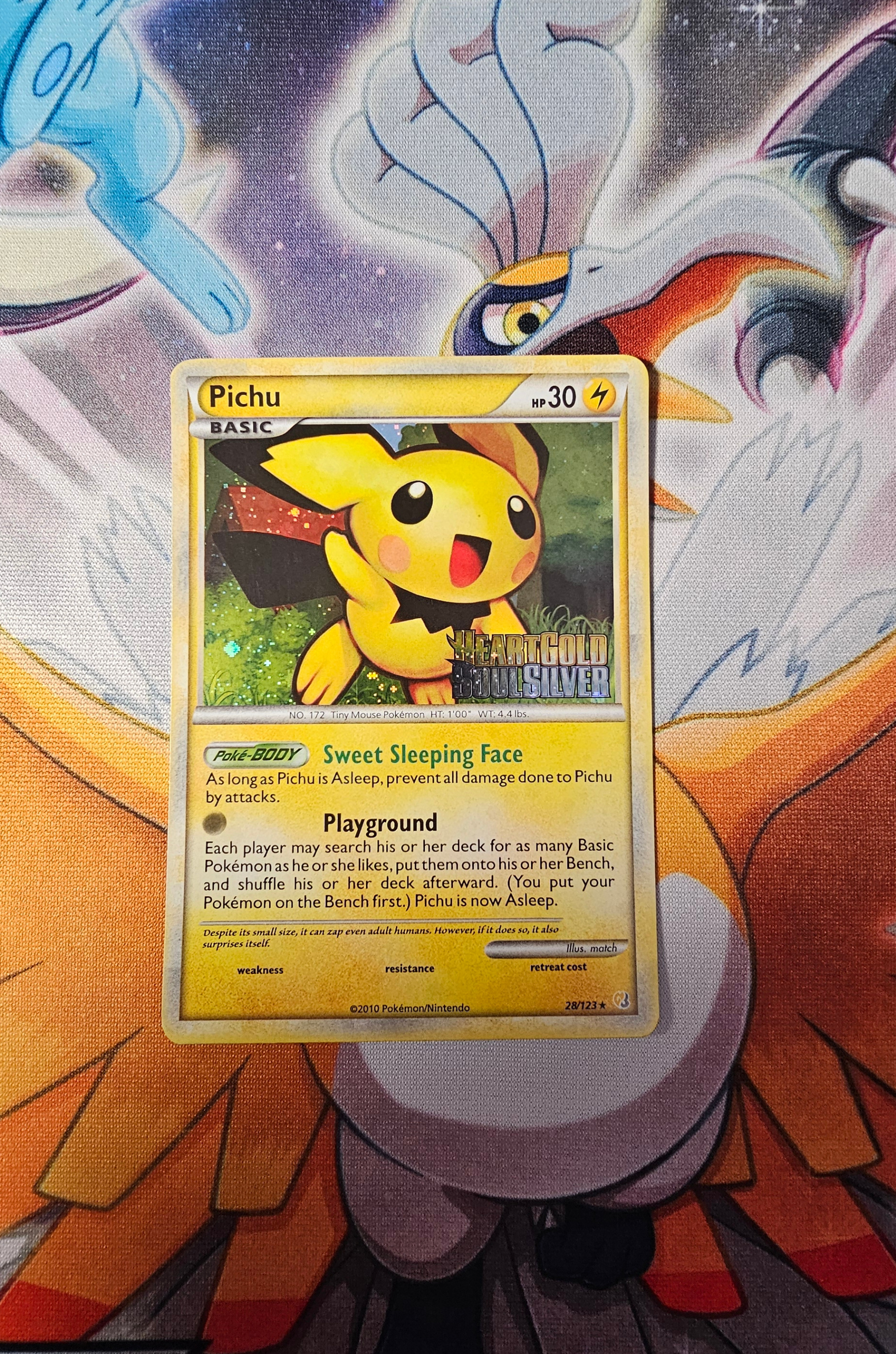 (NO TRADES) Pichu 28/123 Heart Gold Soul Silver Prerelease LP