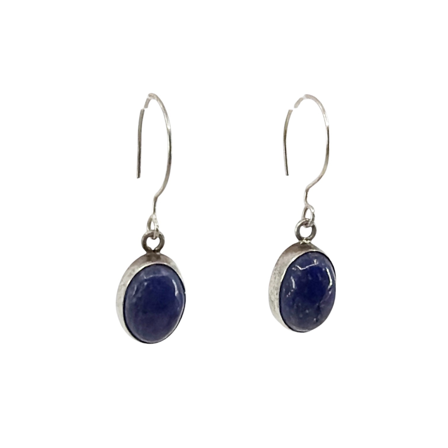 sterling silver lapis lazuli drop earrings - GM1093 - photo 2