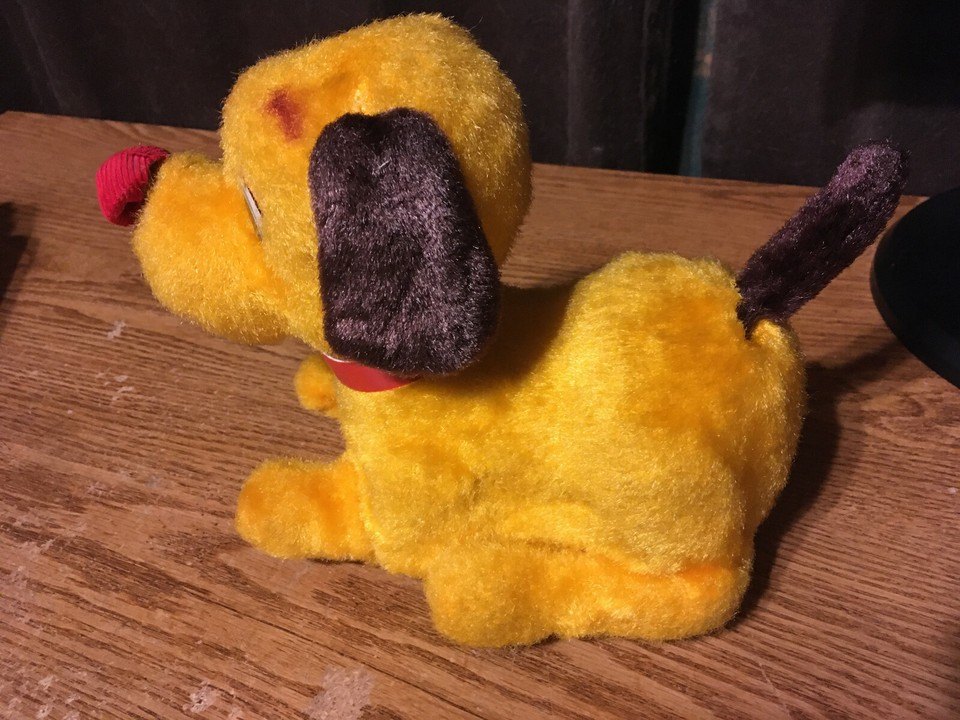 1960S VINTAGE IWAYA RVT BARKING WALKING YELLOW PUPPY DOG JAPAN - photo 2