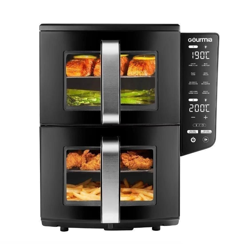 Gourmia 4 Dish Dual Basket Air Fryer — New
