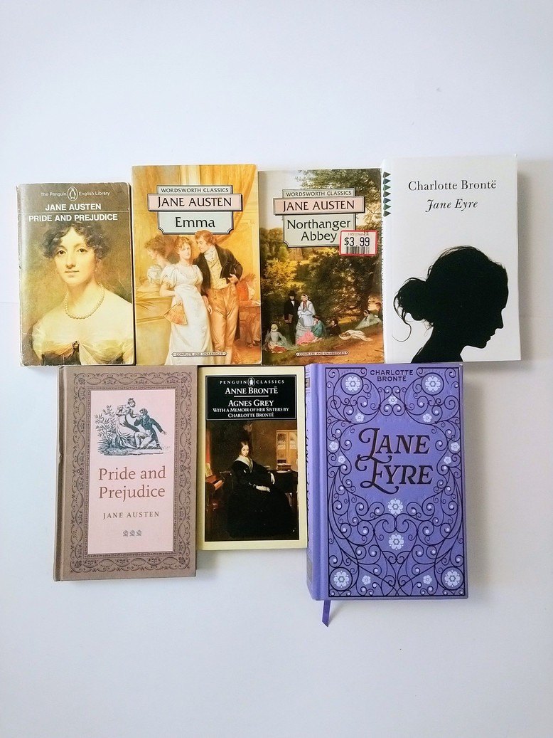 Jane Austen, Anne Bronte, Charlotte Bronte books!