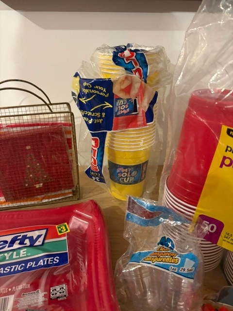 Party Supplies Lot – Red Plates, Cups, Utensils + More - photo 3