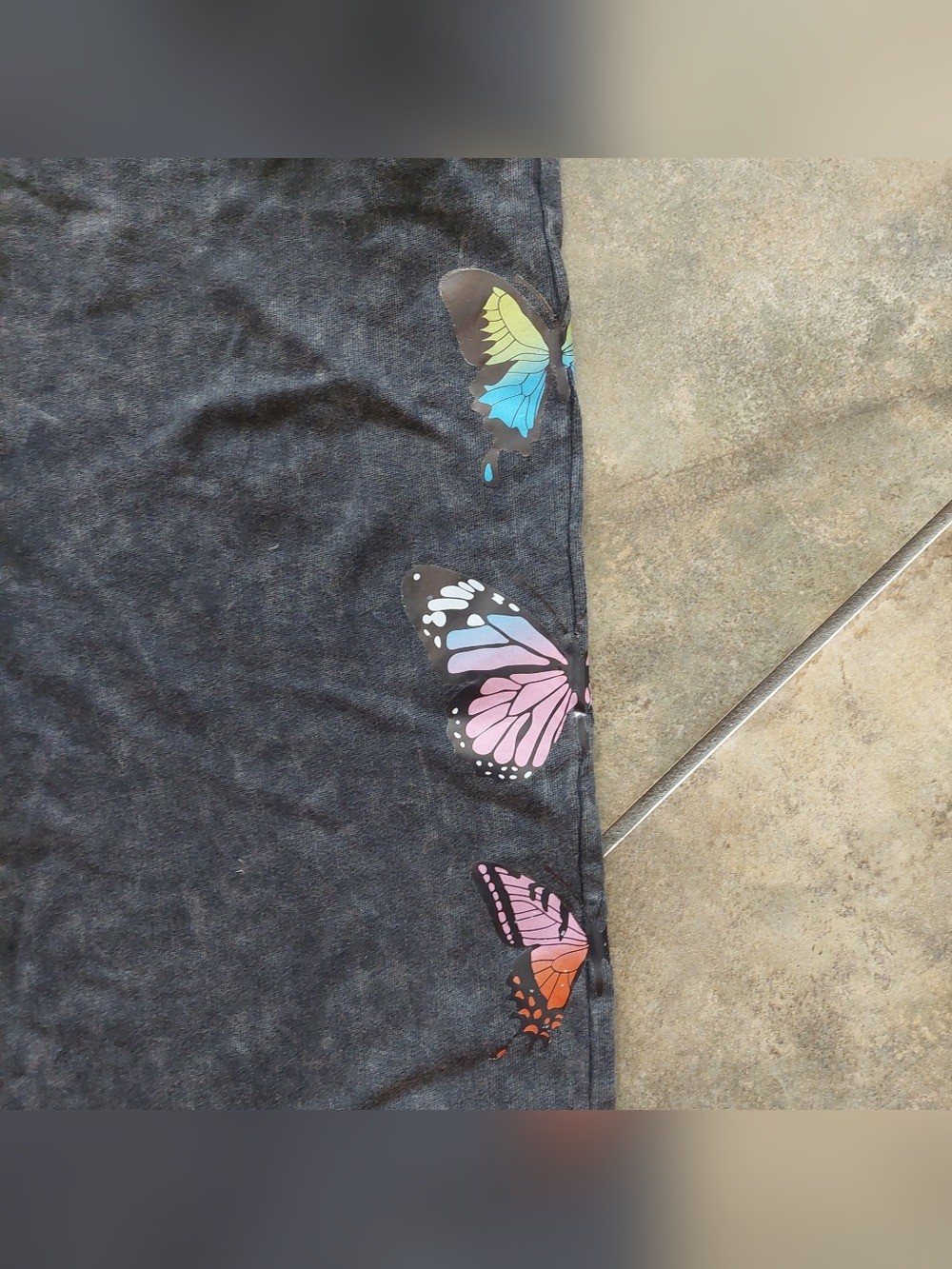 Unplug Charcoal Butterfly Jogger Sweatpants Womens M NWT - photo 3