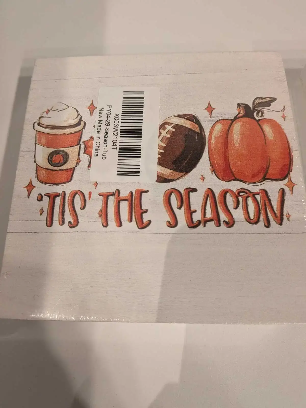 WRSUNT Rustic Tis' The Season Wood Box Sign Set of 2 - photo 5