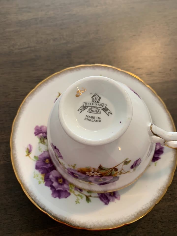 Delphine Bone China Teacup and Saucer - photo 2