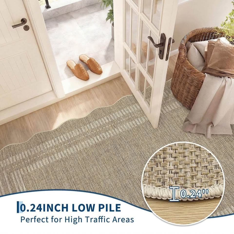 New 9x12 Modern Geometric Area Rug, Washable Low-Pile - photo 3
