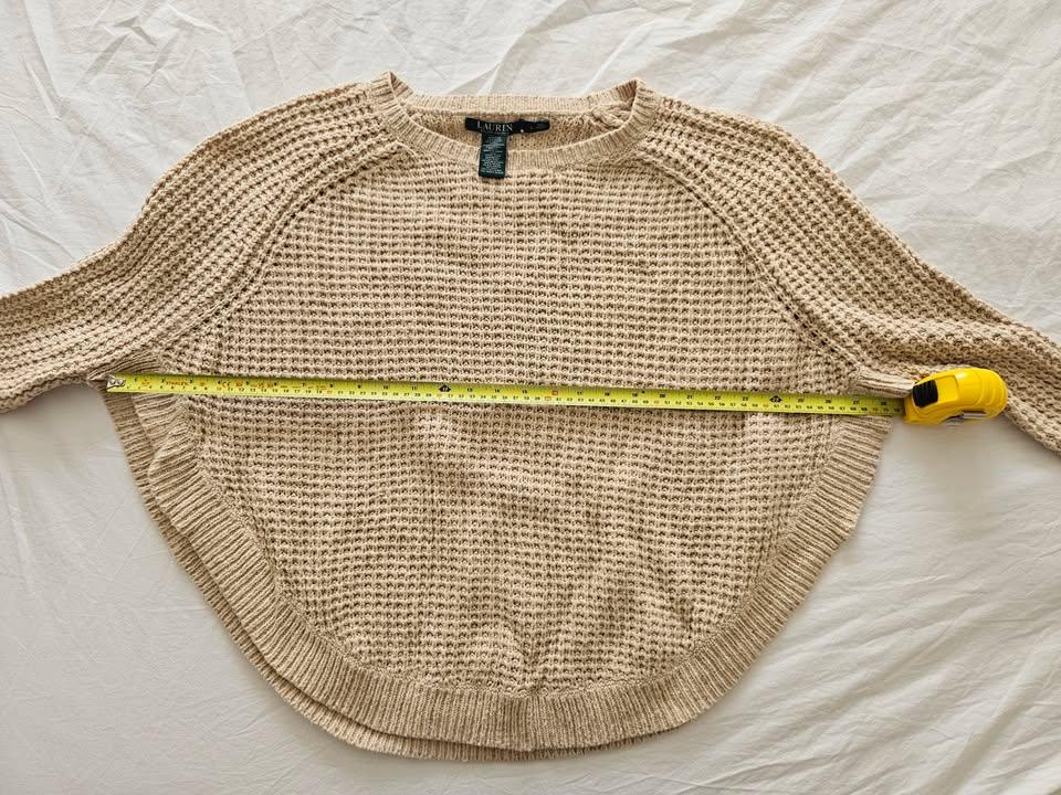 Lauren Ralph Lauren Waffle Knit Sweater - Women's L - photo 2