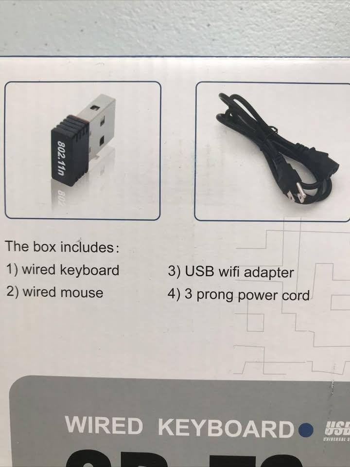 QR-70 USB Keyboard & Mouse Bundle 10 Key Wired - photo 2