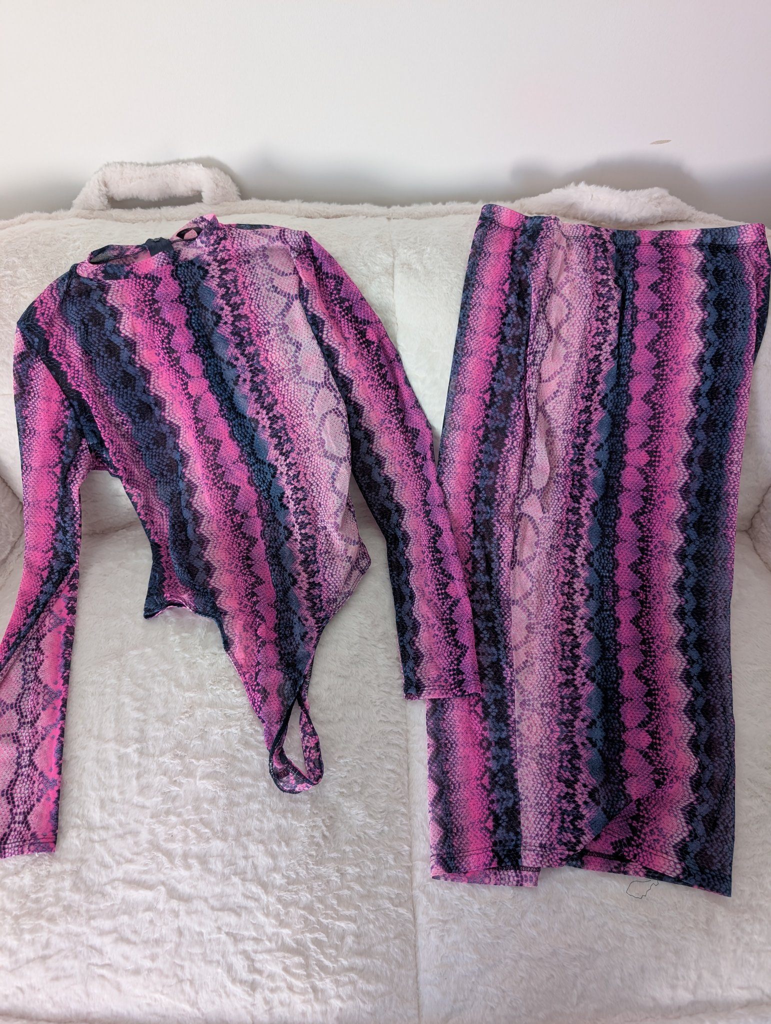 Pink Snakeskin Two-Piece Set