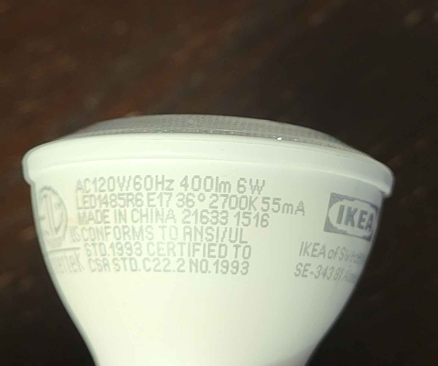 IKEA HEKTAR Wall / Clamp Spotlight with IKEA LEDARE E17 LED Bulb - photo 5