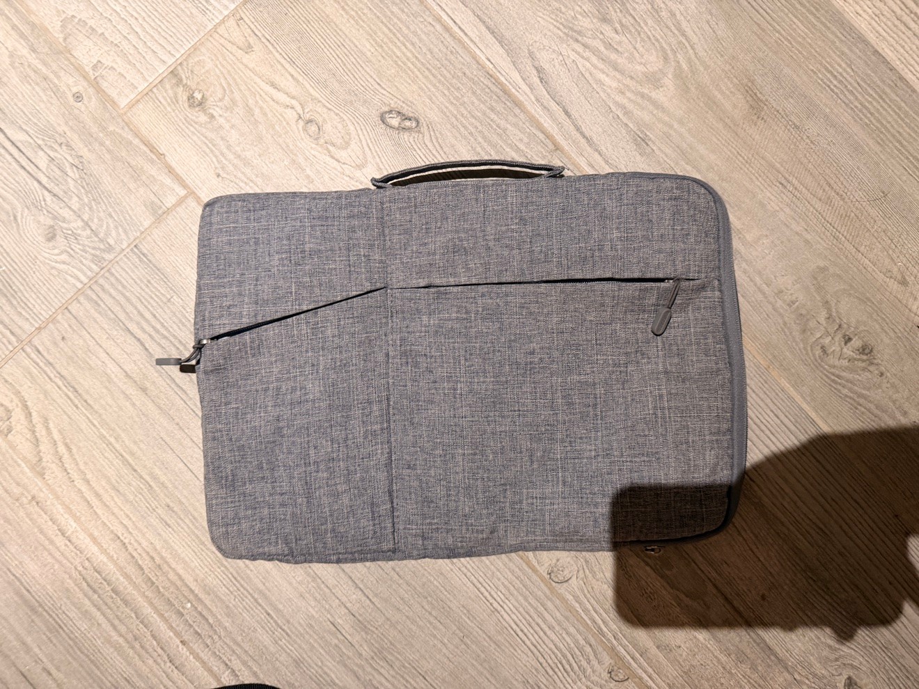 13" Laptop Sleeve Bag — Grey, Fleece-Lined, With Handle - photo 4