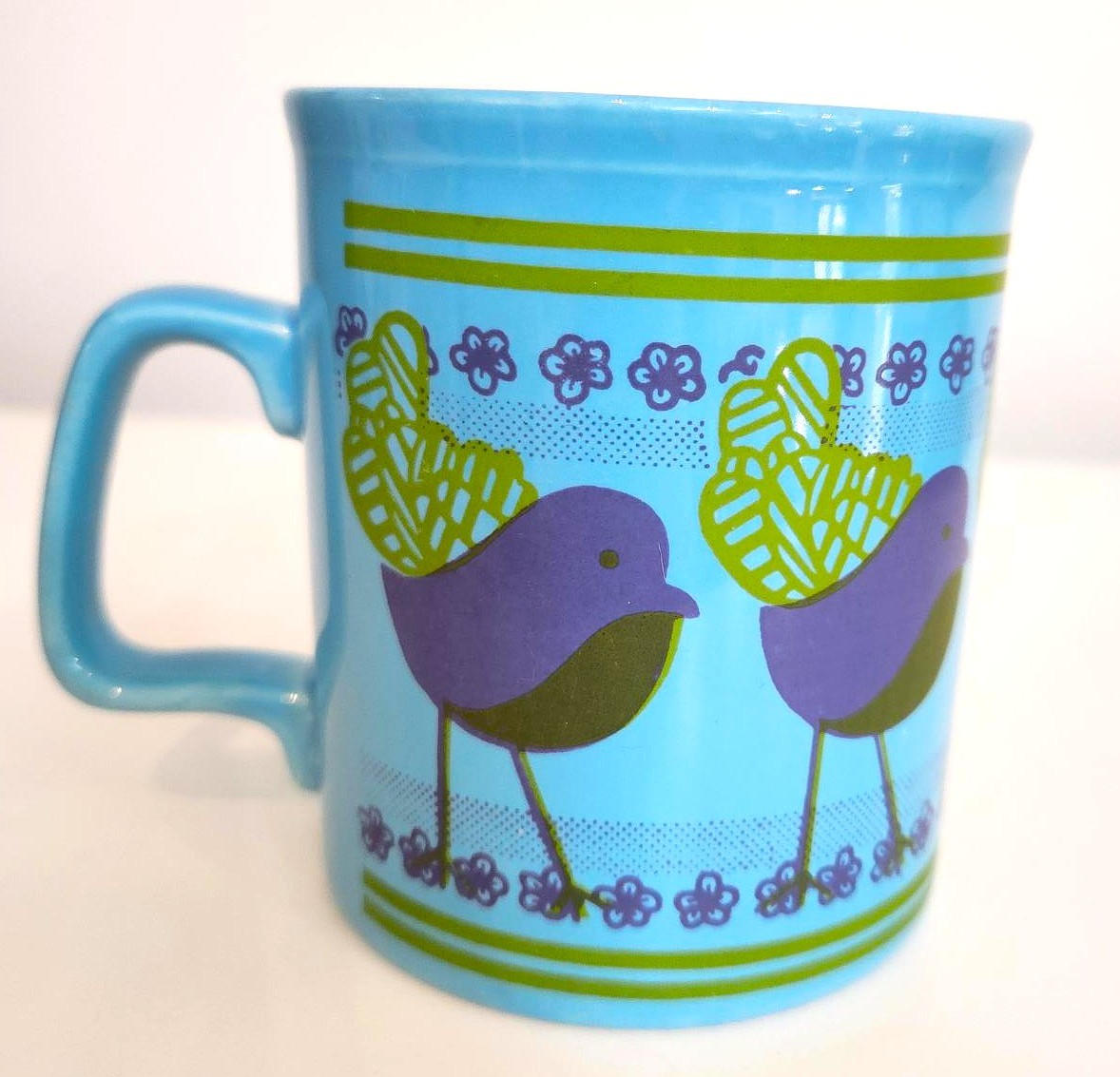 Pair of Vintage Staffordshire / Kiln Craft Mugs Retro MCM Design - photo 4