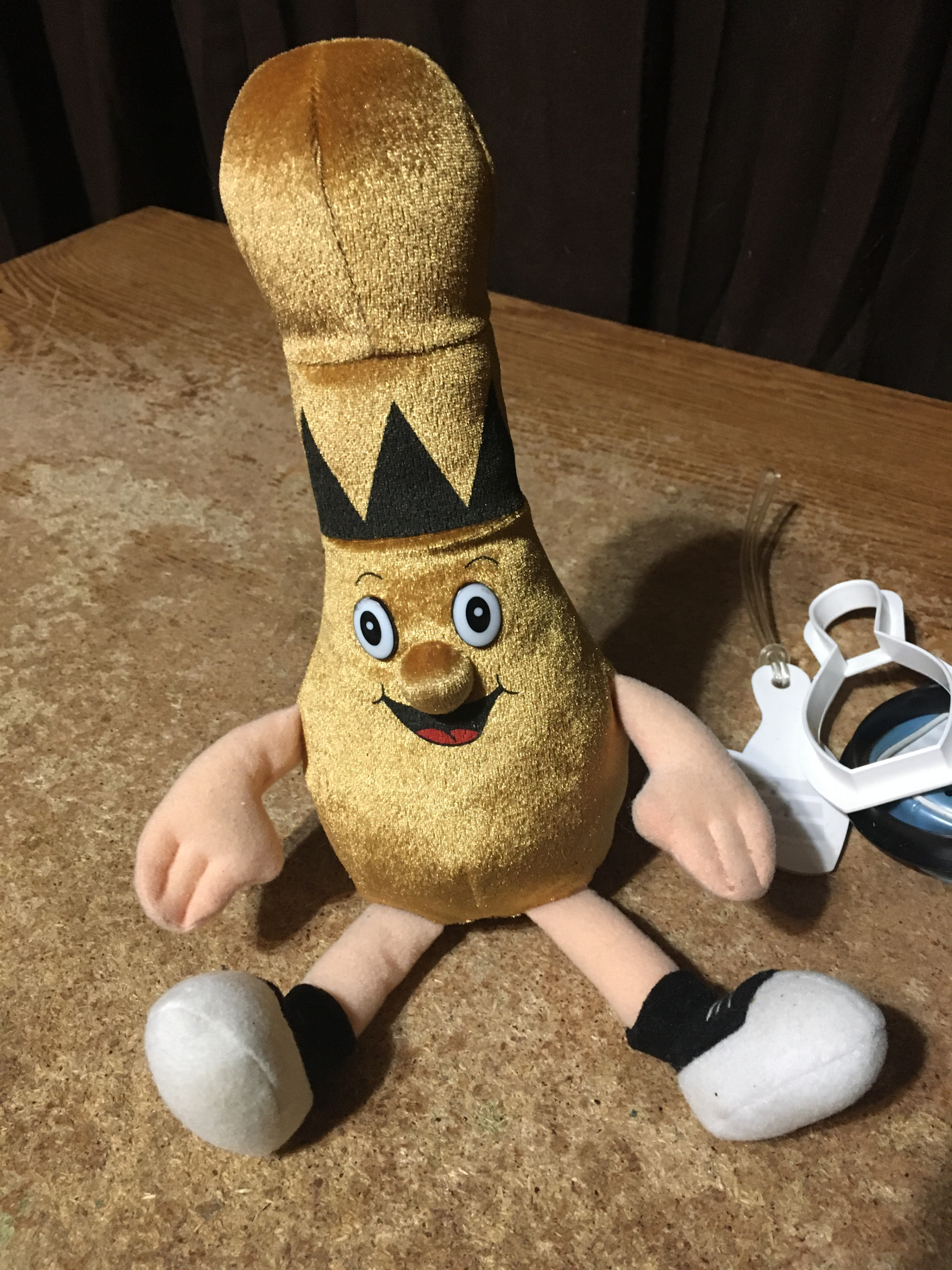 BOWLING LOT BOWLING PIN PLUSH CHICAGO SUN TIMES I BEAT THE CHAMP - photo 2