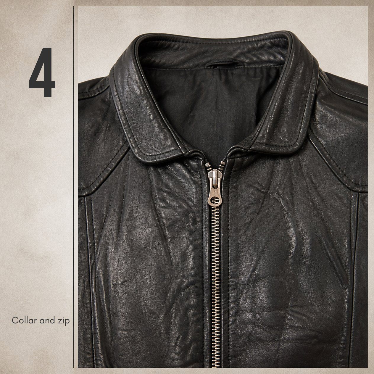 JKT-005 — Men's leather bomber jacket — brand new, approx 2XL - photo 3