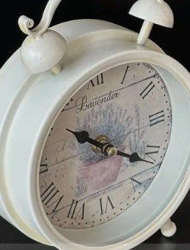 Vintage Style Lavender Table Clock - photo 3