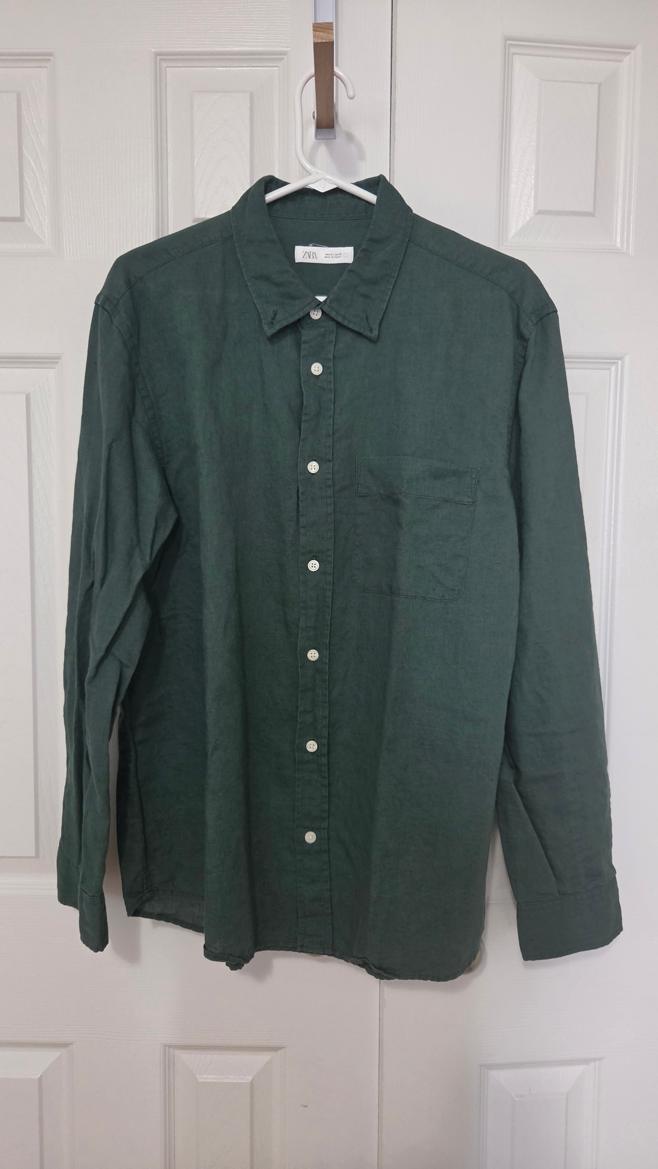 Zara Men's Green Long Sleeve Shirt - photo 3