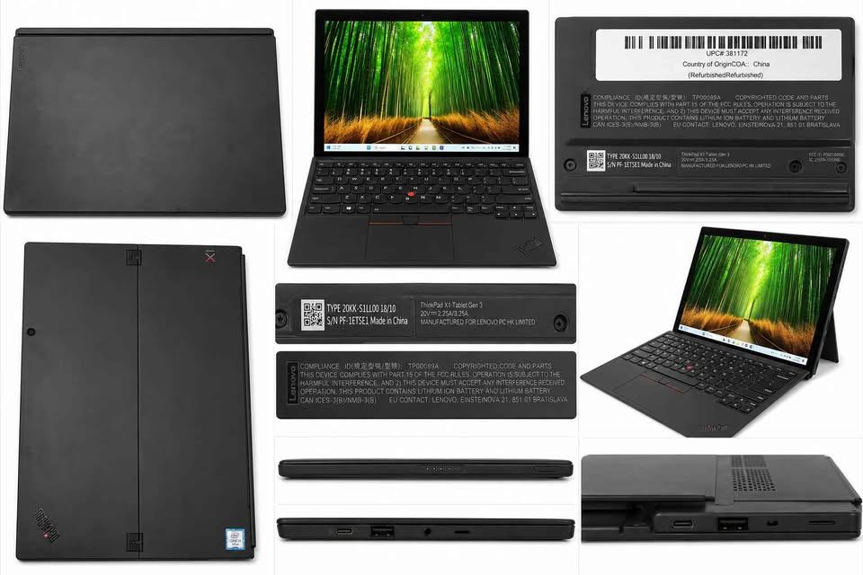 Lenovo ThinkPad X1 Tablet Gen 3 16GB RAM i7-8650U Windows 11 Pro