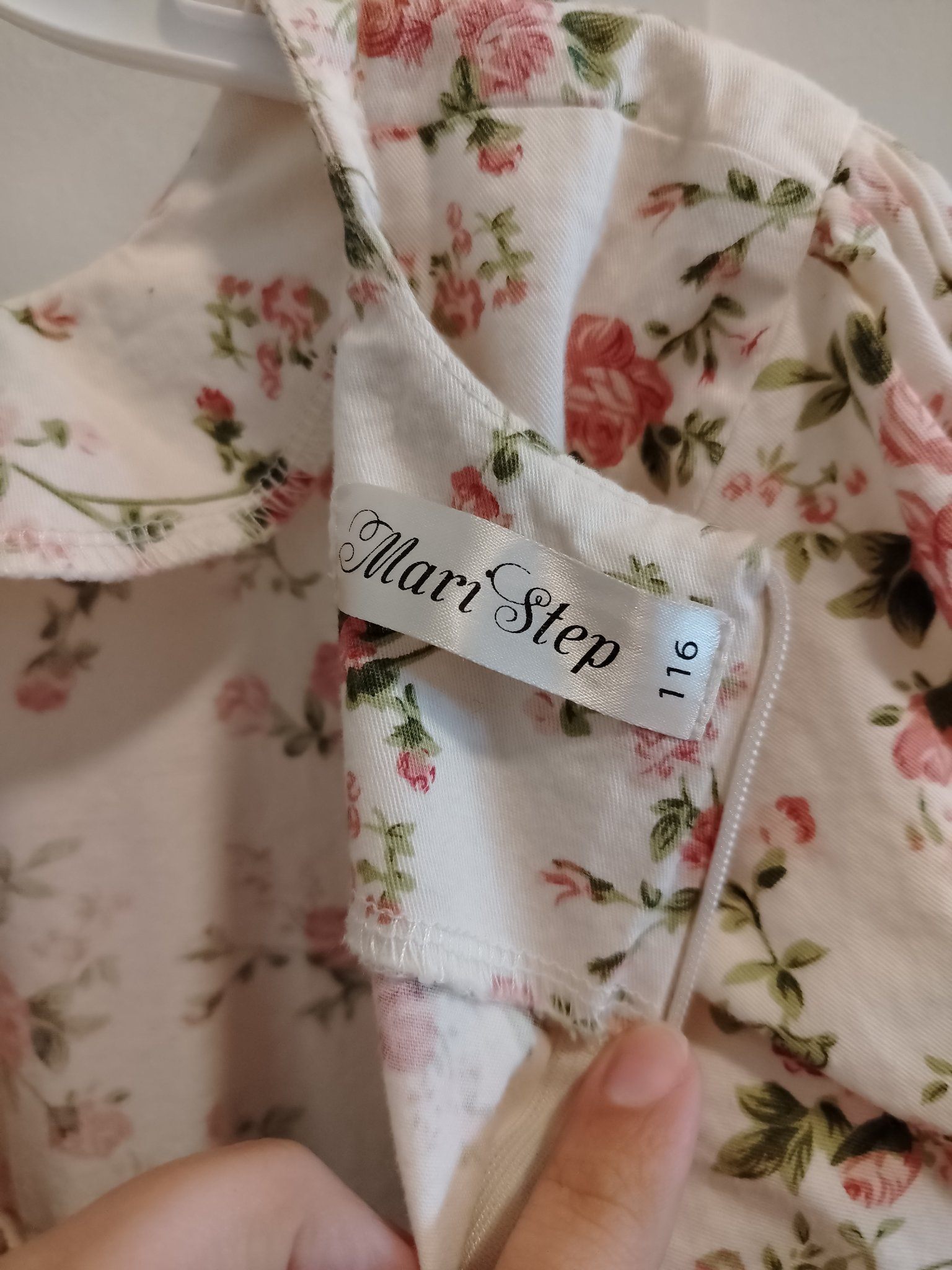 Girls Floral Dress – Cream/Pink, Size 4-6Y - photo 3