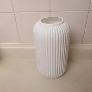 Set of Three White Textured Vases - photo 3