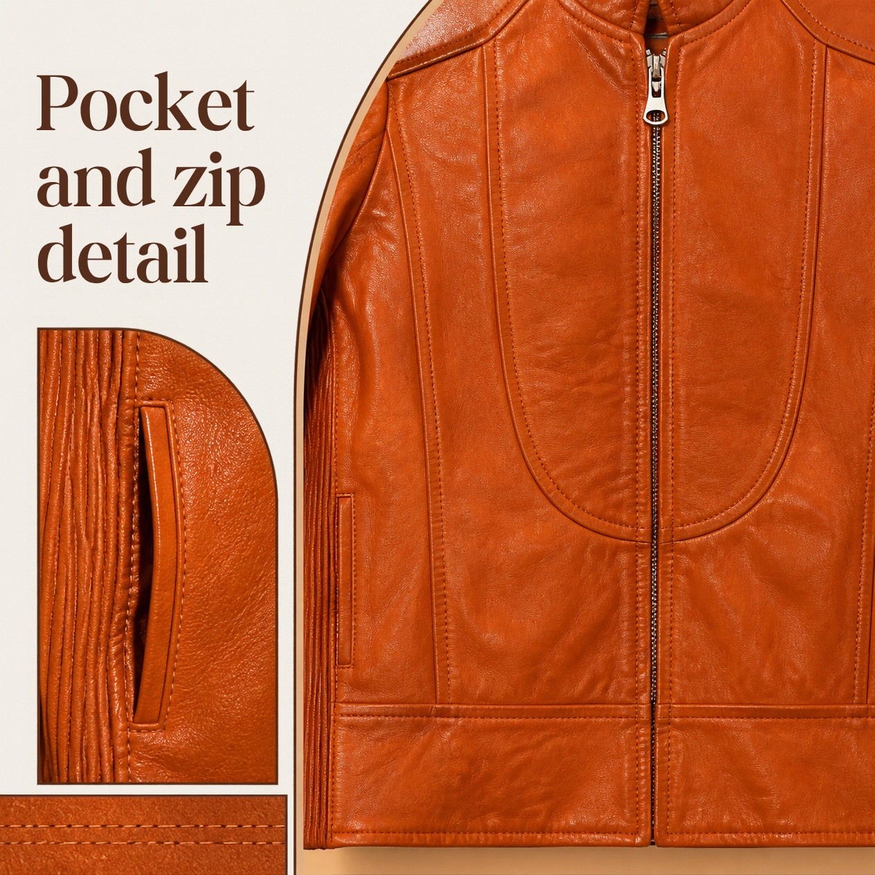 JKT-046 — Women's DECA leather jacket — brand new, size M - photo 4