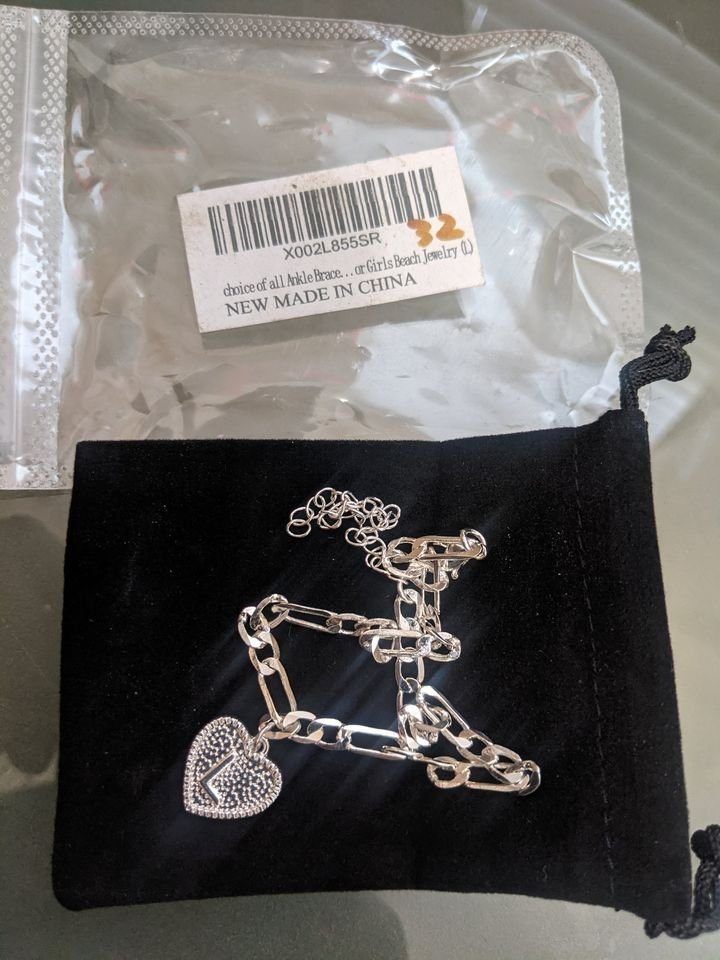 choice of all Ankle Bracelet for Women Silver Initial "L" - photo 2