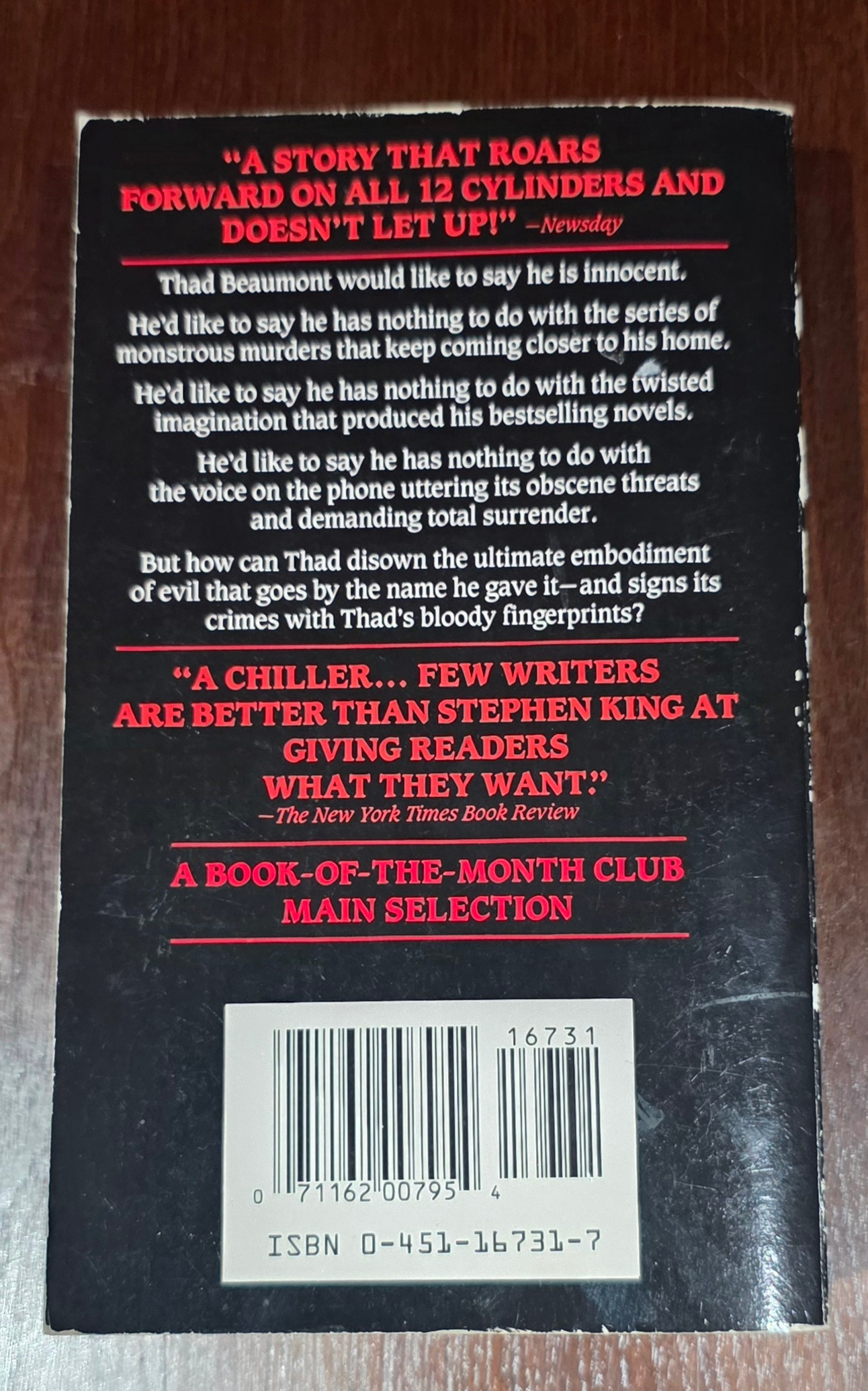 Stephen King The Dark Half Paperback - photo 2