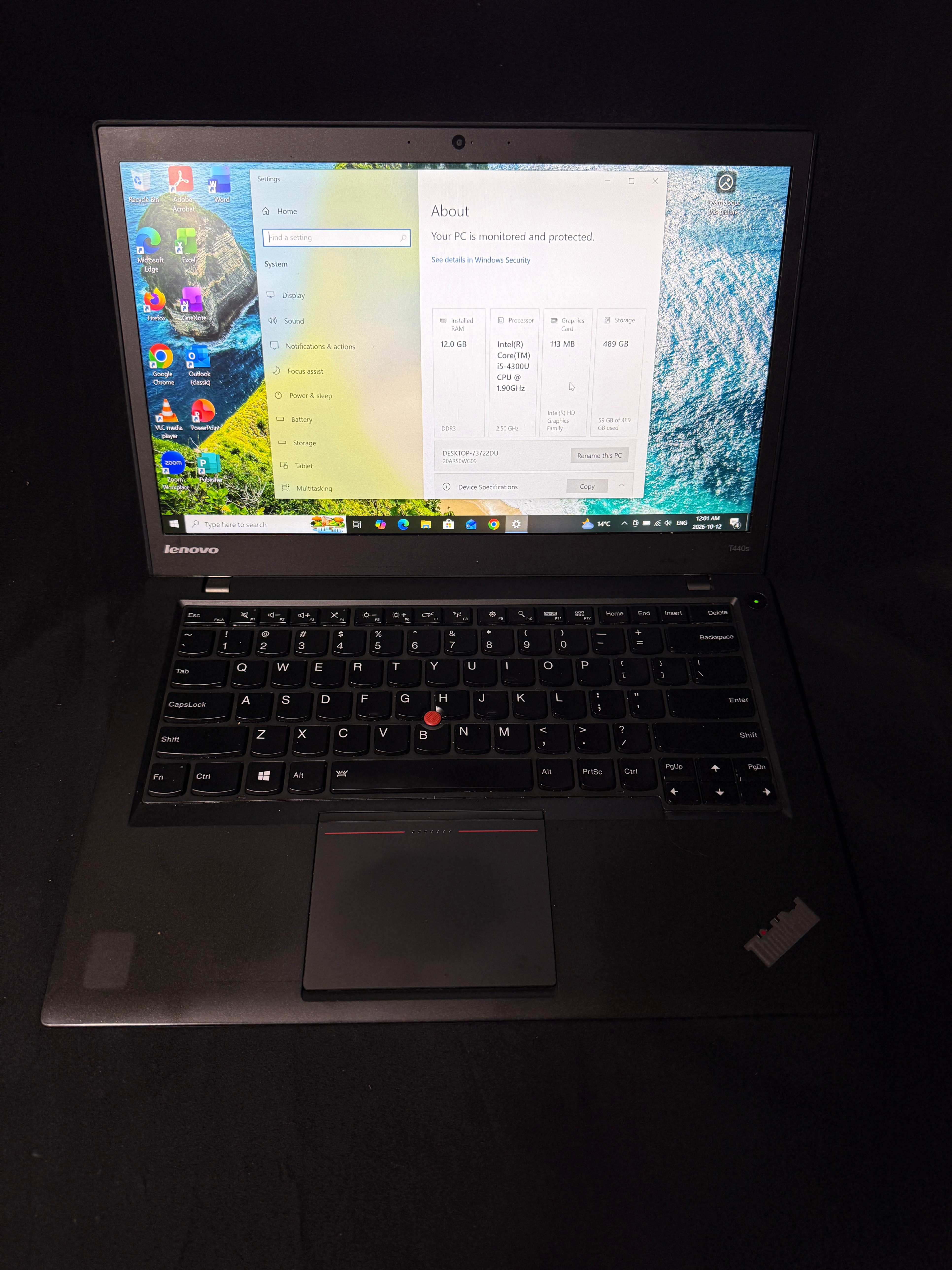 $30 As Is - Lenovo ThinkPad T440s Laptop