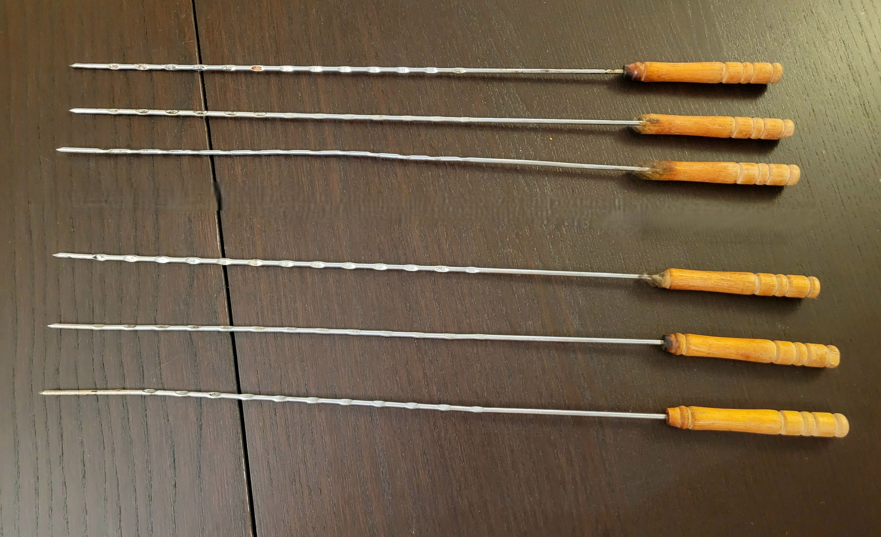Stainless steel kebab BBQ skewers