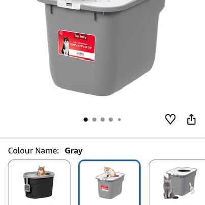 Top-Entry Cat Litter Box Large with Lid and Litter Mat
