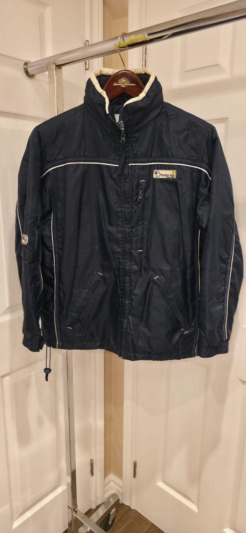 Kids Weather Gear quilted winter jacket size 10/12, navy