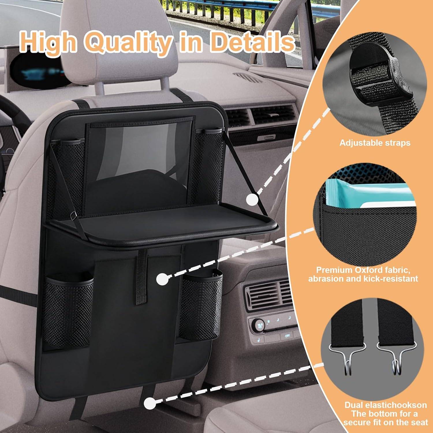 Backseat Car Organizers, foldable trays 2 pk - photo 5