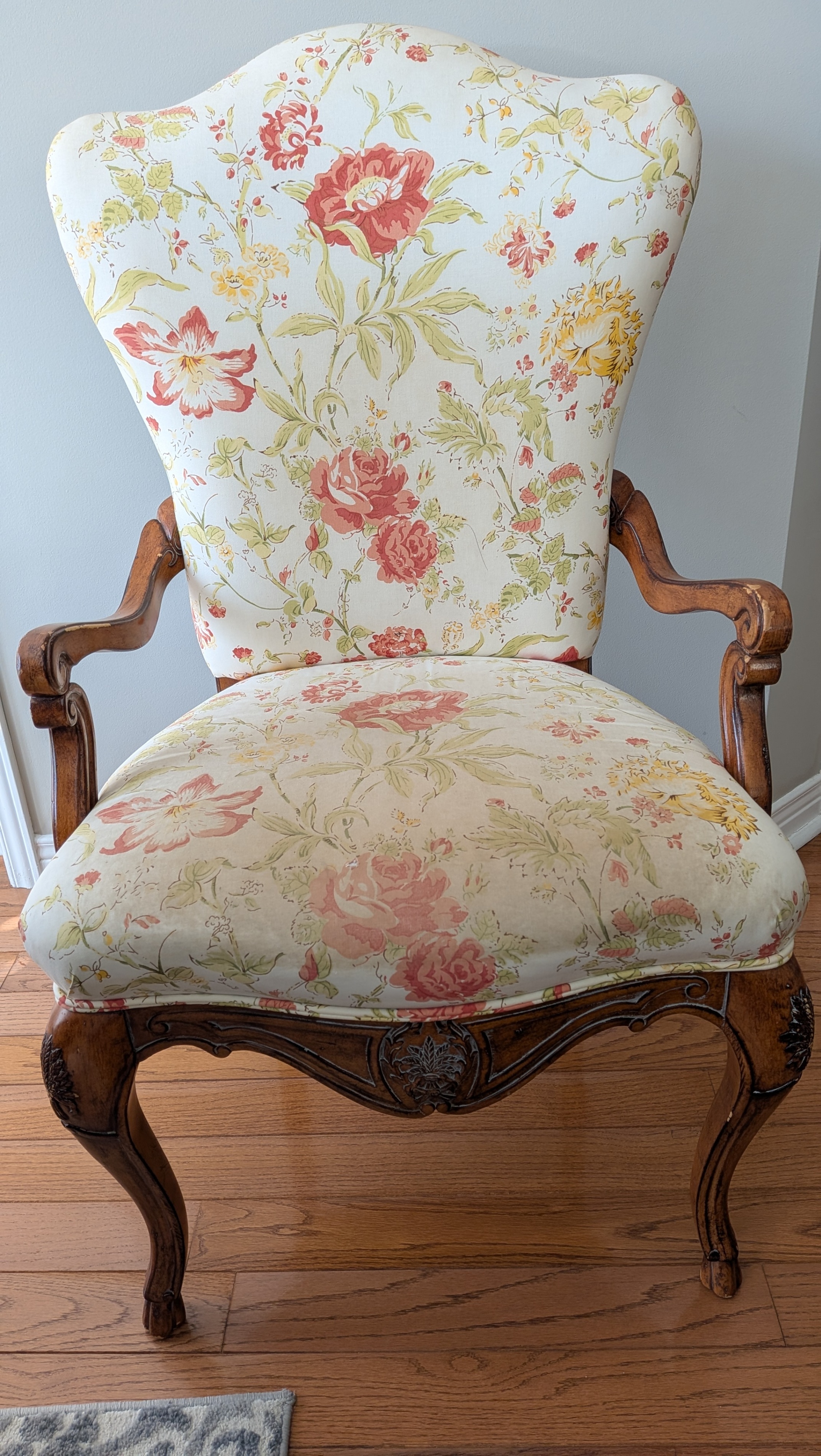 French Provincial Floral Accent Armchair – $200 OBO