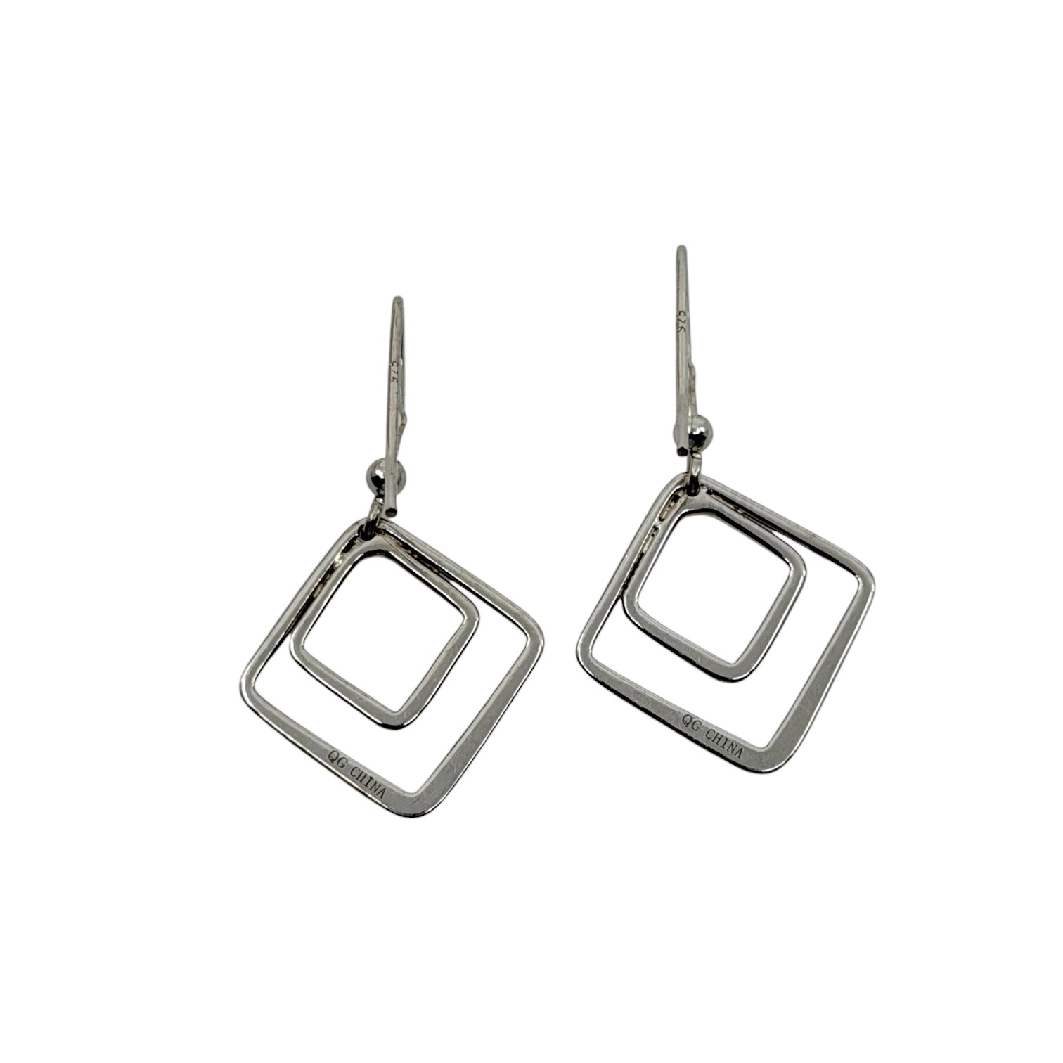 sterling silver geometric drop earrings - GM1088 - photo 2