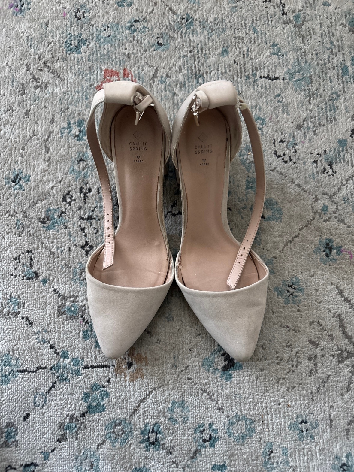 Call It Spring Women's Ankle-Strap Block Heels – Cream, US 7.5