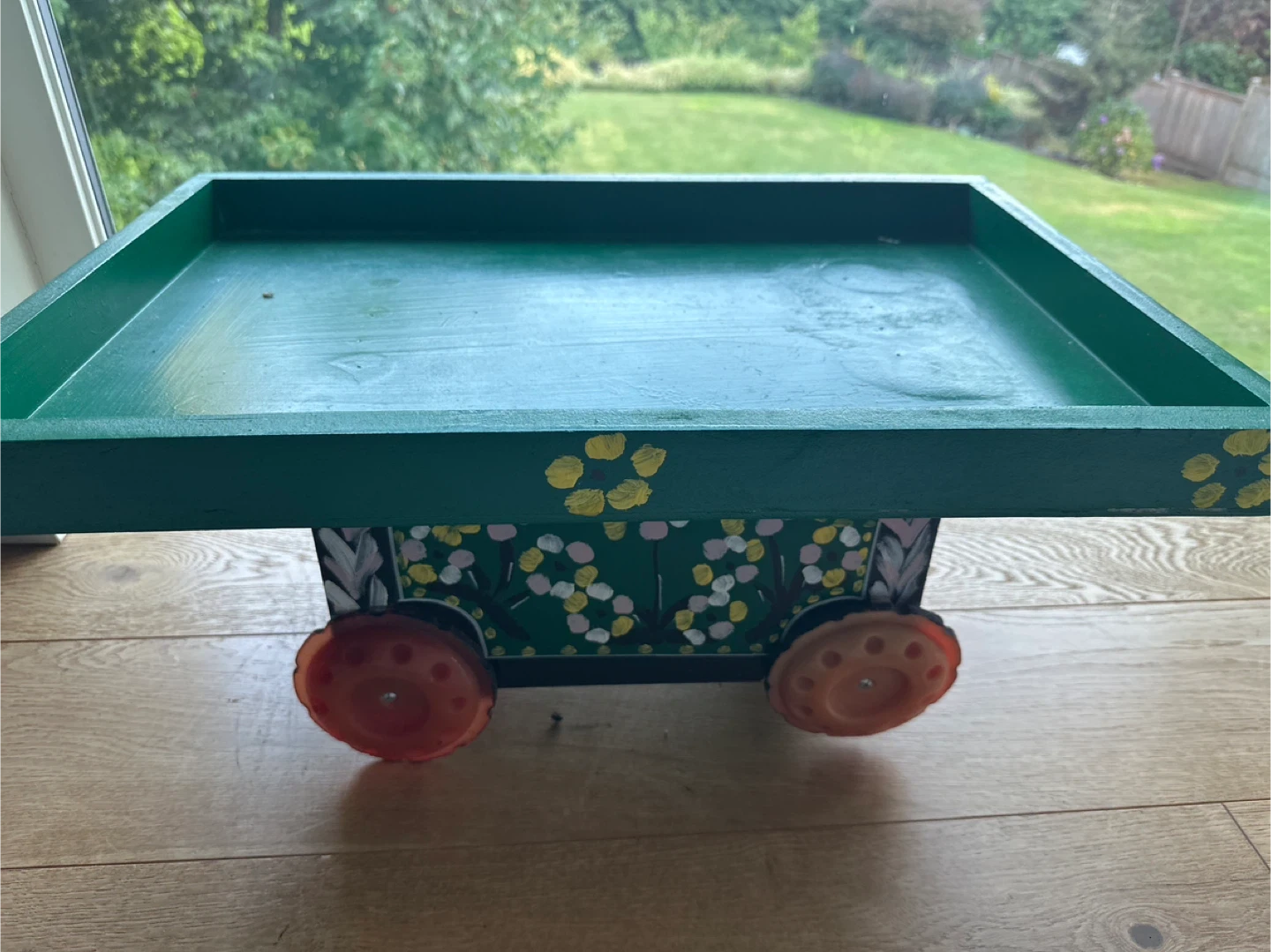 Hand-Painted Green Nostalgic fruits selling cart🥕