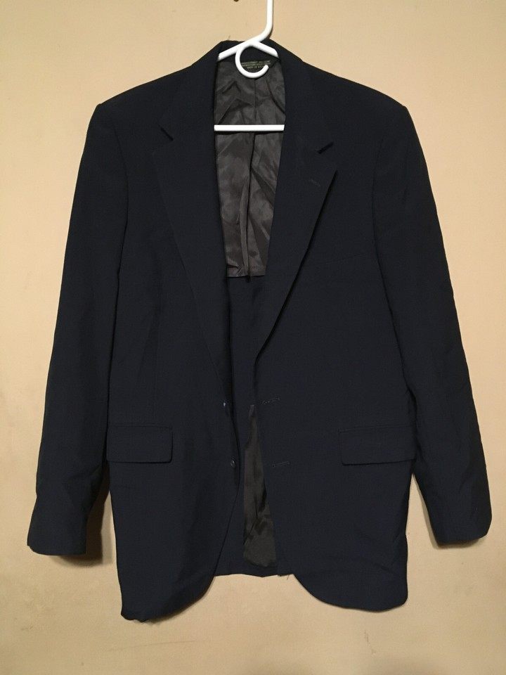 VINTAGE JACK ROBBINS CLOTHES SUIT NAVY BLUE CHICAGO