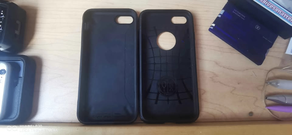 iPhone 7/8/SE 3 bump case (Ringke onyx, Spigen) - photo 2