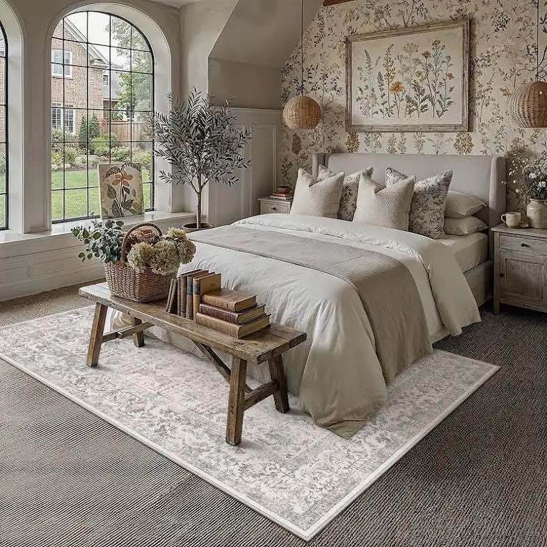 8x10 Area Rug Beige/Brown Washable Non-Slip (New) - photo 3