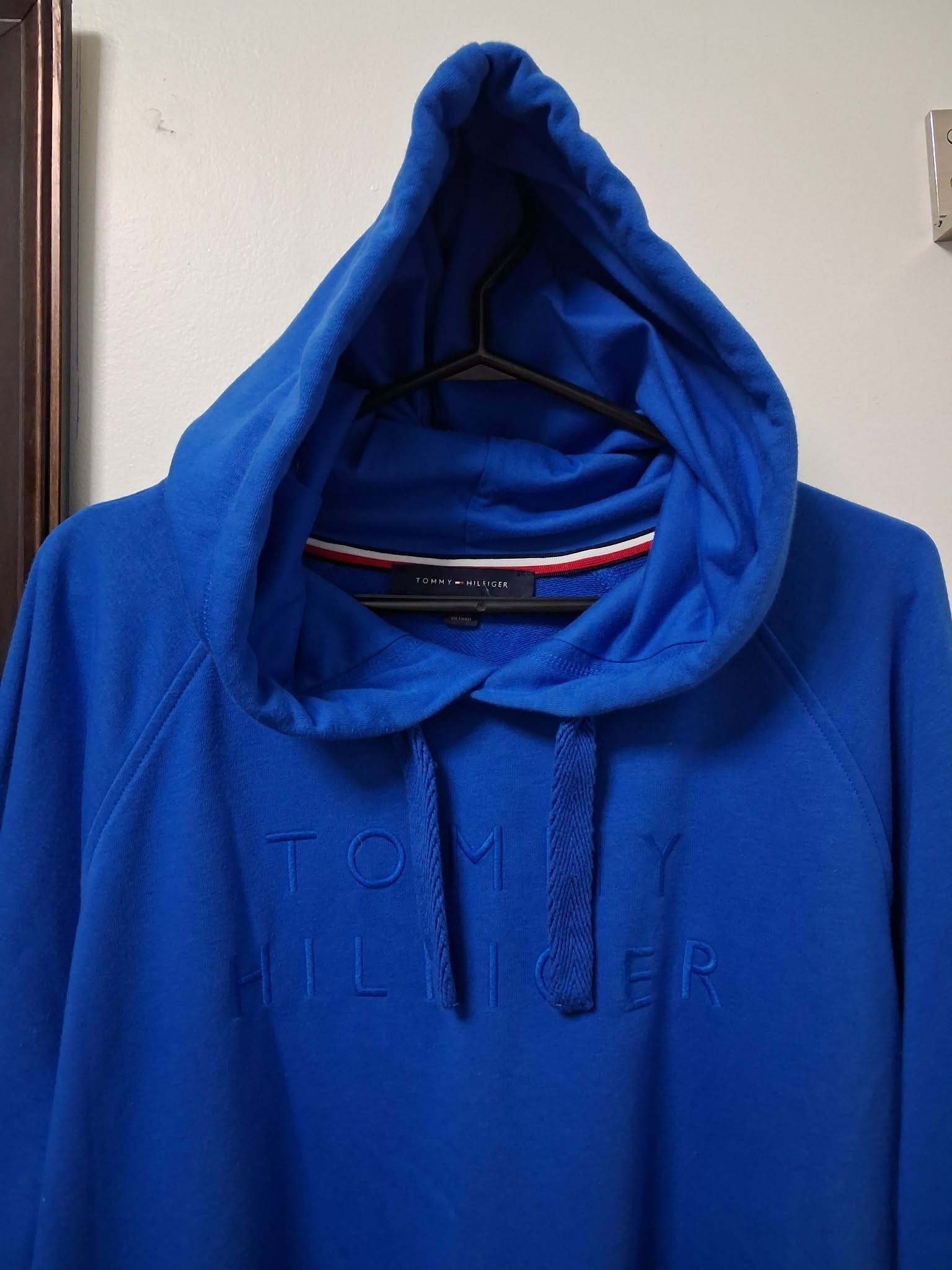 New Tommy Hilfiger Women Blue Embroidered Logo Hoodie Medium - photo 4