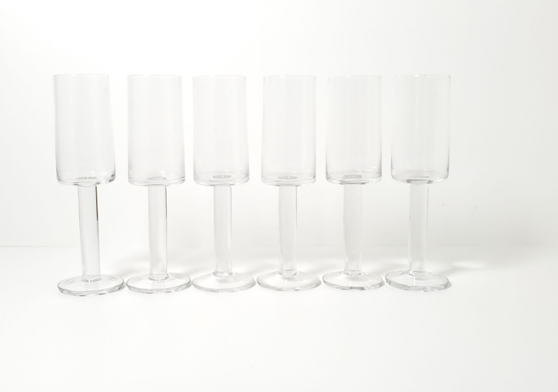 Vintage Mid-Century Modern Iittala "Mondo" Cylinder Wine Glasses - photo 3